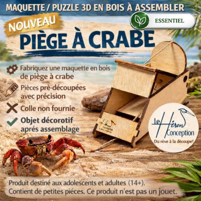 Puzzle 3D en bois – Piège à crabe – Essentiel