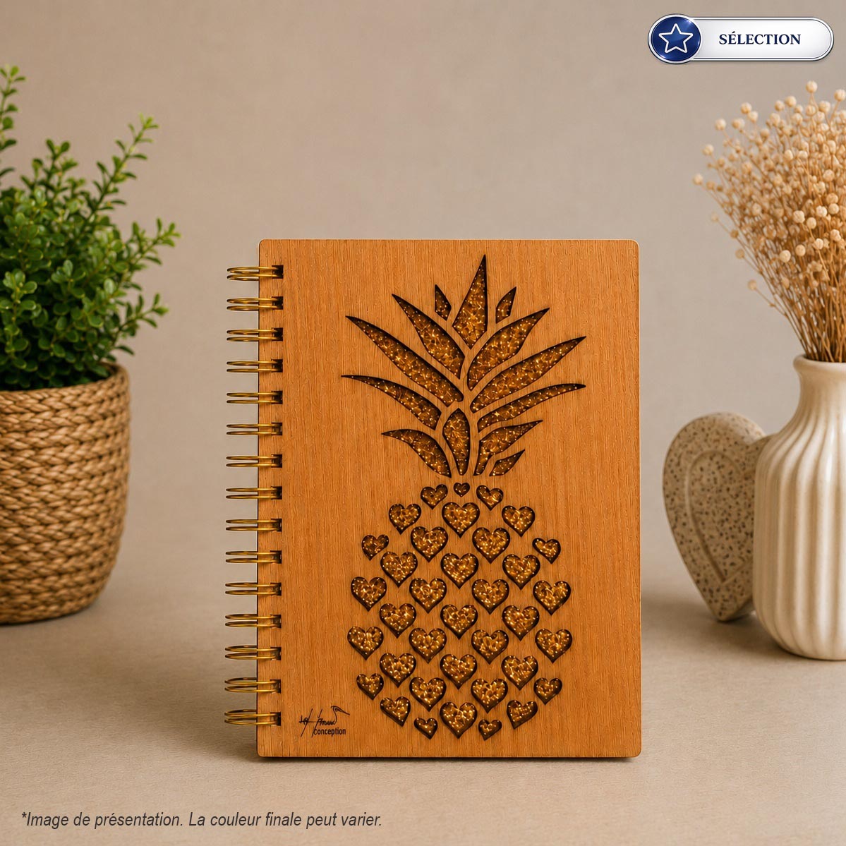 Carnet couverture Bois - Spirale métallique - Sélection – Image 5
