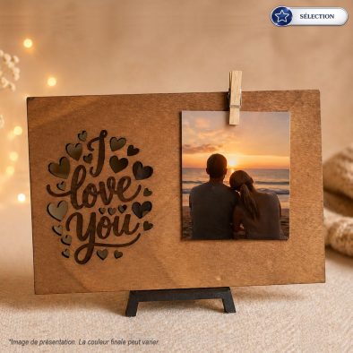 Carte Photo – I love you – Bois – Sélection