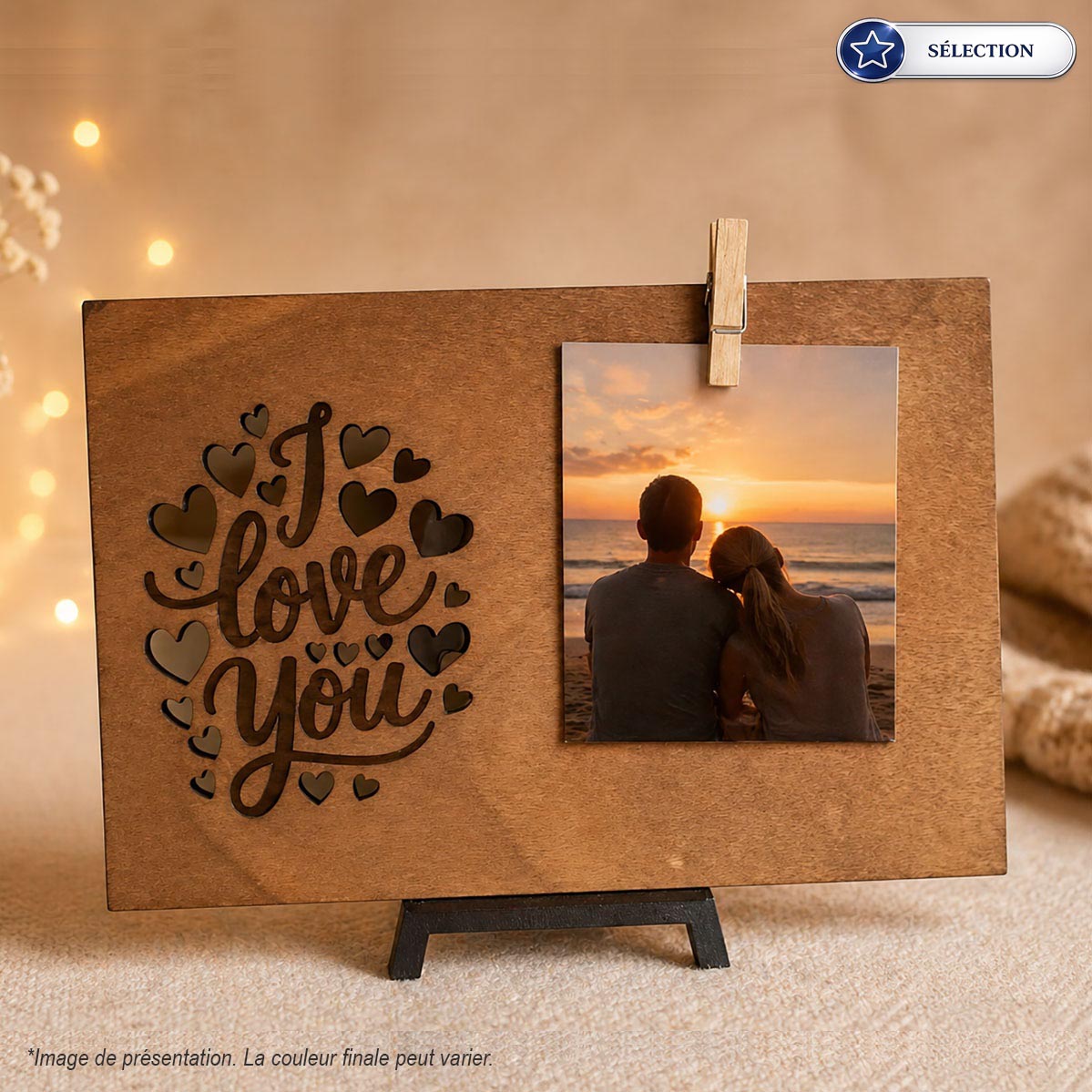 Carte Photo - I love you - Bois - Sélection